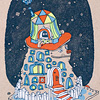 animalsleep-bear-head-house-print